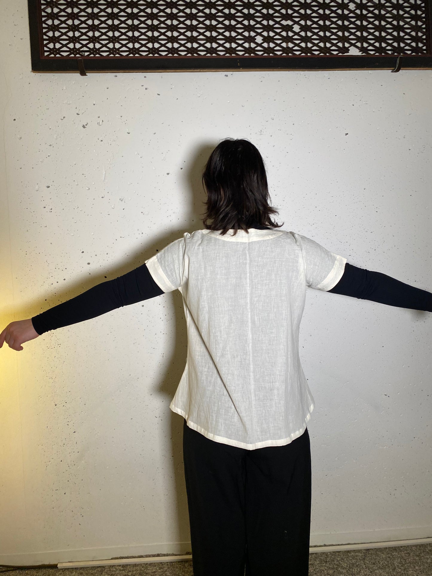Short-sleeved shirts made from old summer kimonos