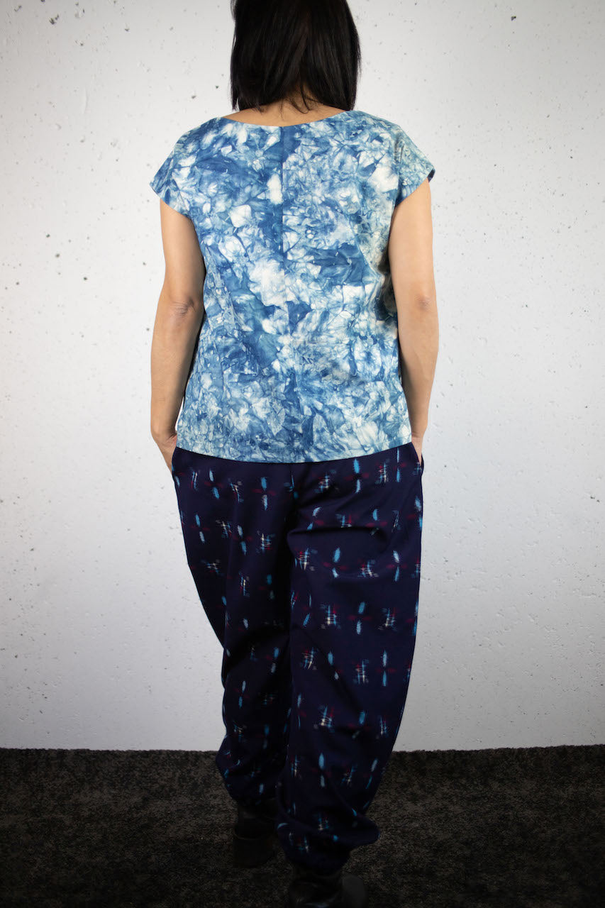 Mompé trousers made from muslin woven kimono.