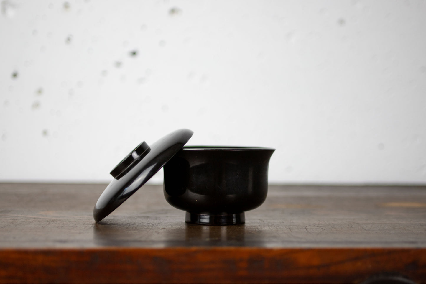 black lacquered bowl