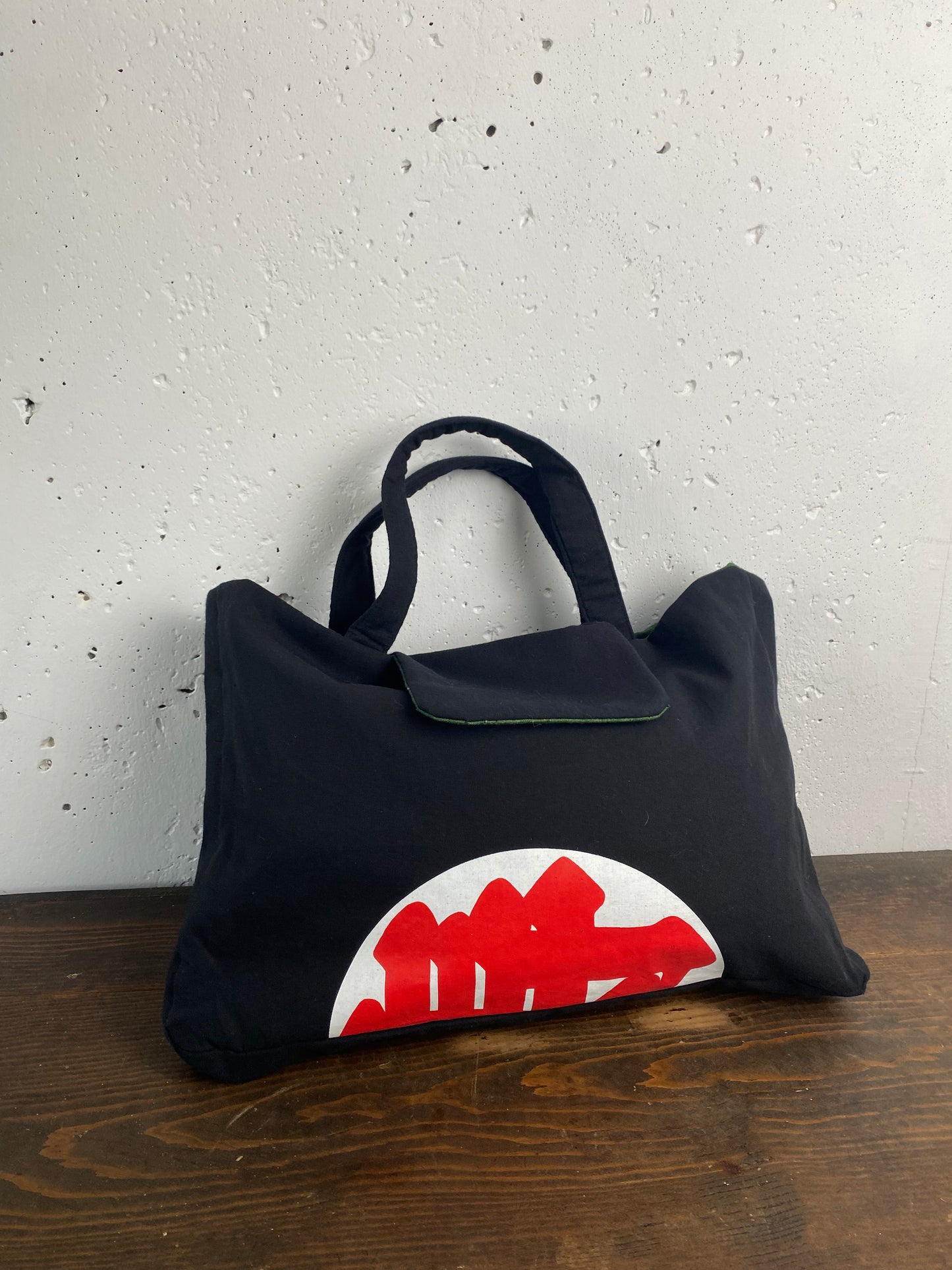 Handmade with happi/ workman's livery coat Larger Handbag