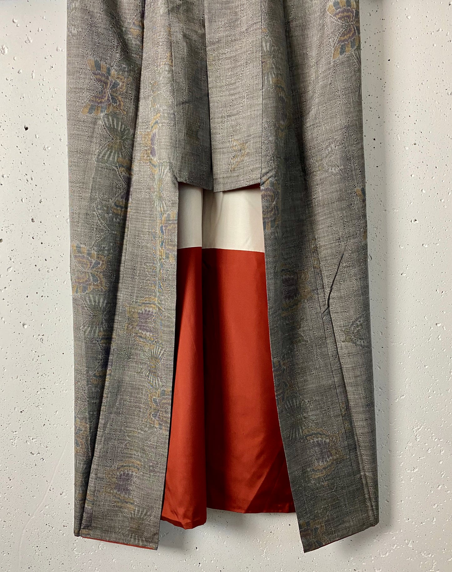Quality Kimono /Dark grey, butterfly pattern