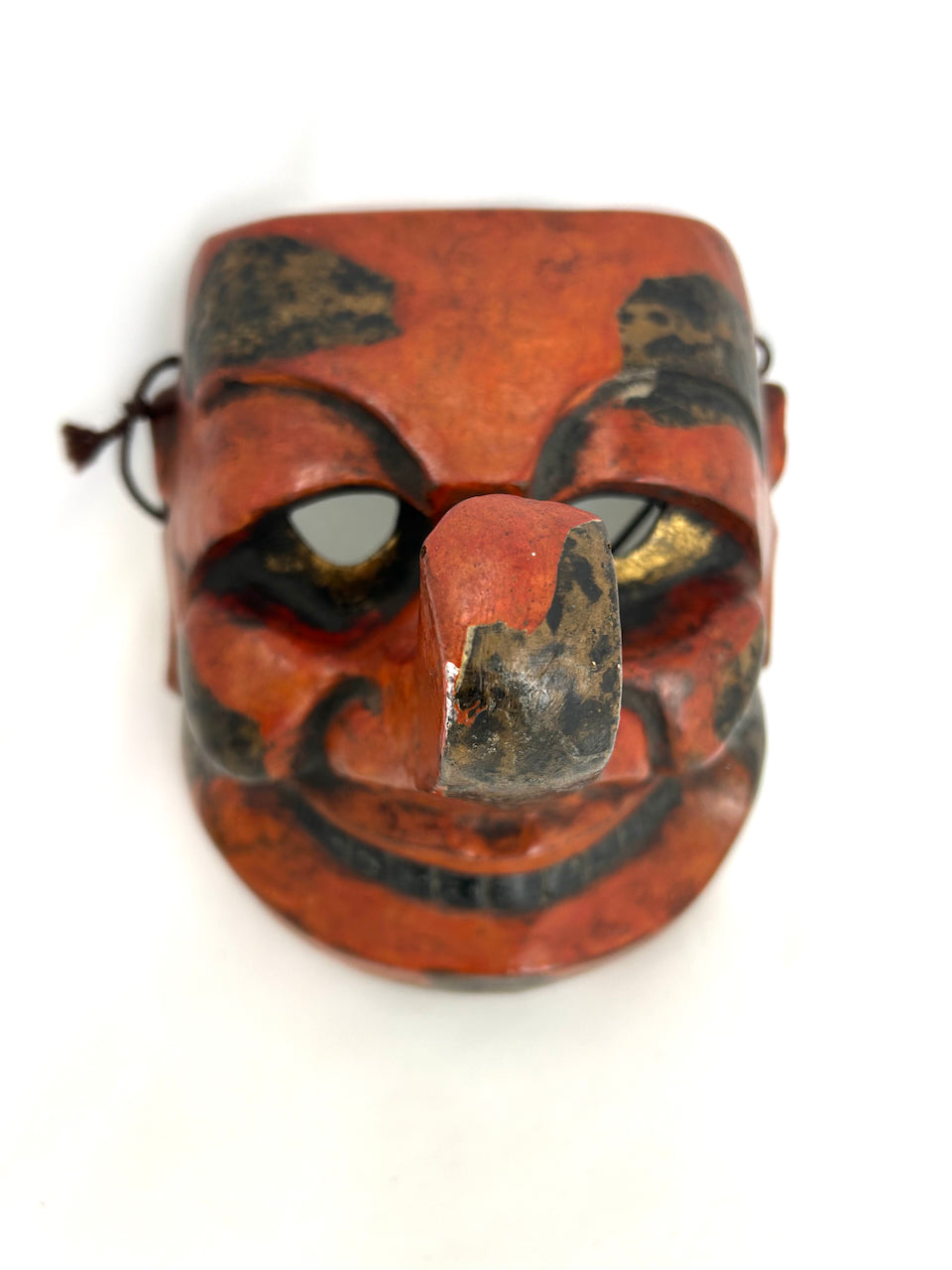 Handmade antique tengu masks