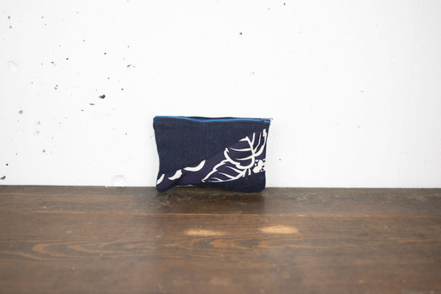 Handmade Zipper Pouch from Judo/Kendo Uniform Fabric – Durable Cotton with Textured Weave | Yumiko Collection | 21cm x 14.5cm