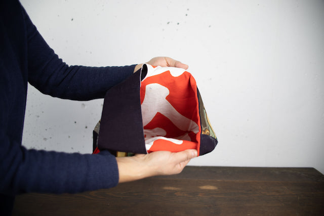 Handcrafted Indigo Banner Bag – One-of-a-Kind Design with Traditional Samurai Spirit