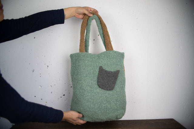 Handmade Fluffy Tote Bag by Yumiko – One-of-a-Kind & Full of Character