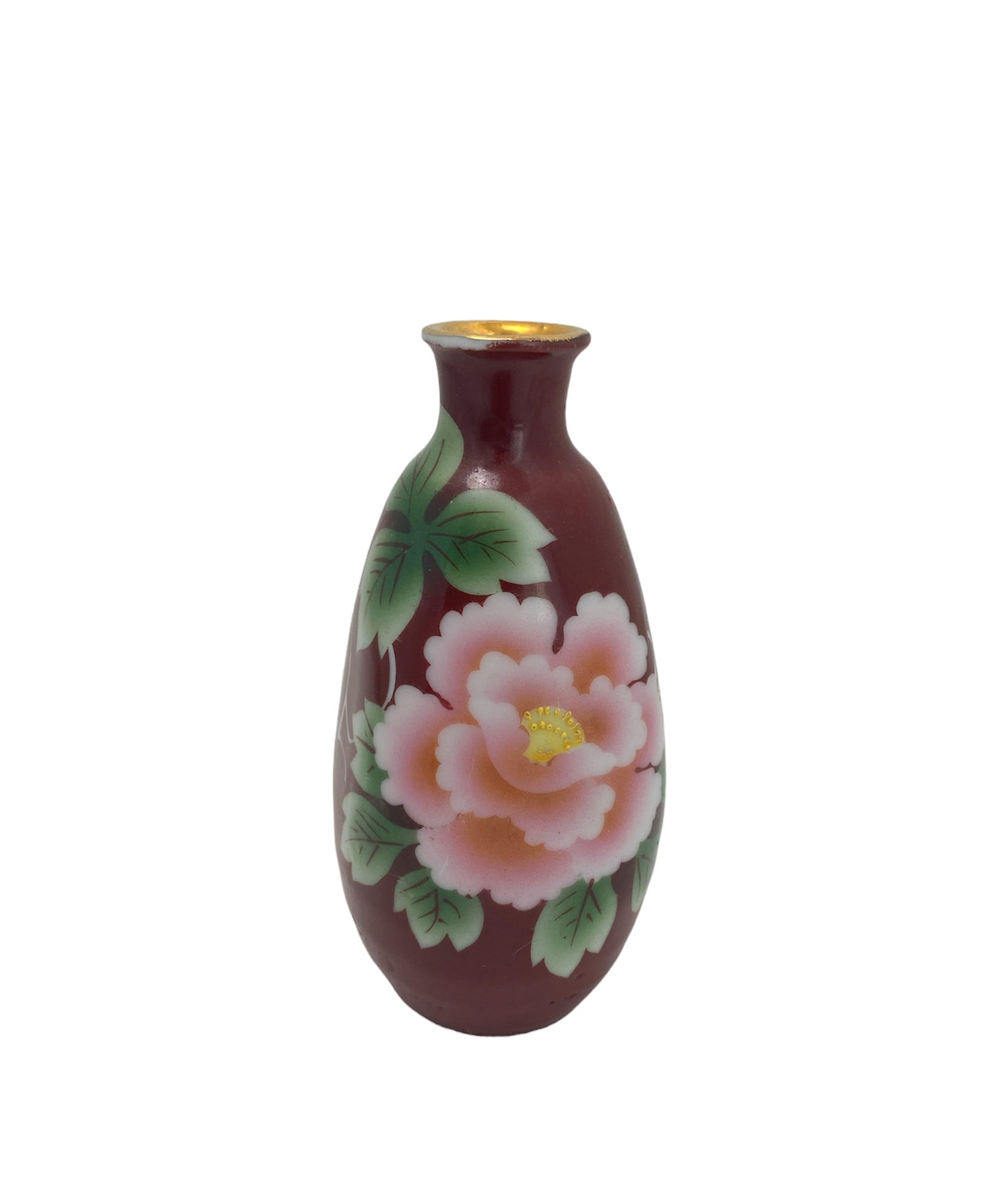Large floral pattern sake bottle
