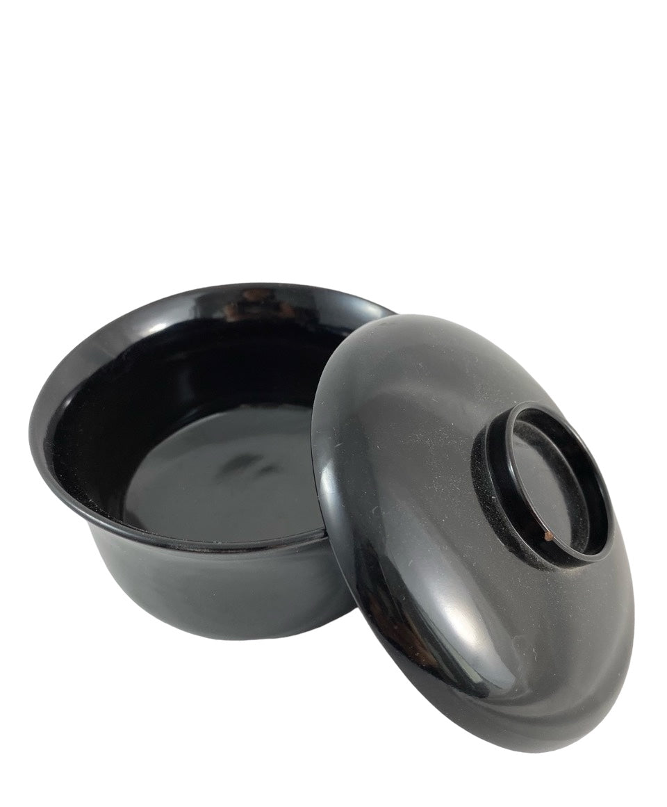 black lacquered bowl