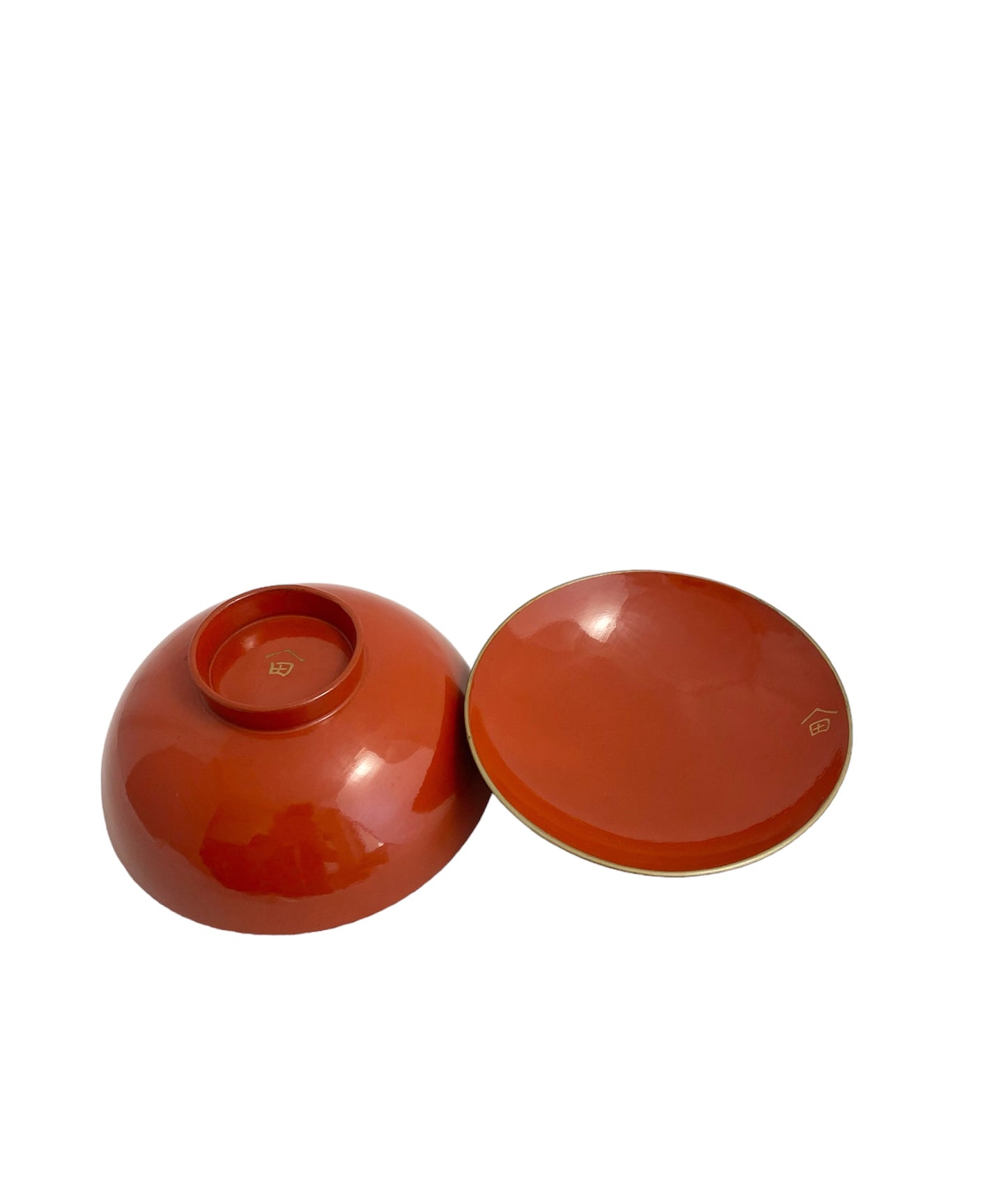 red Lacquered bowl with crane pattern