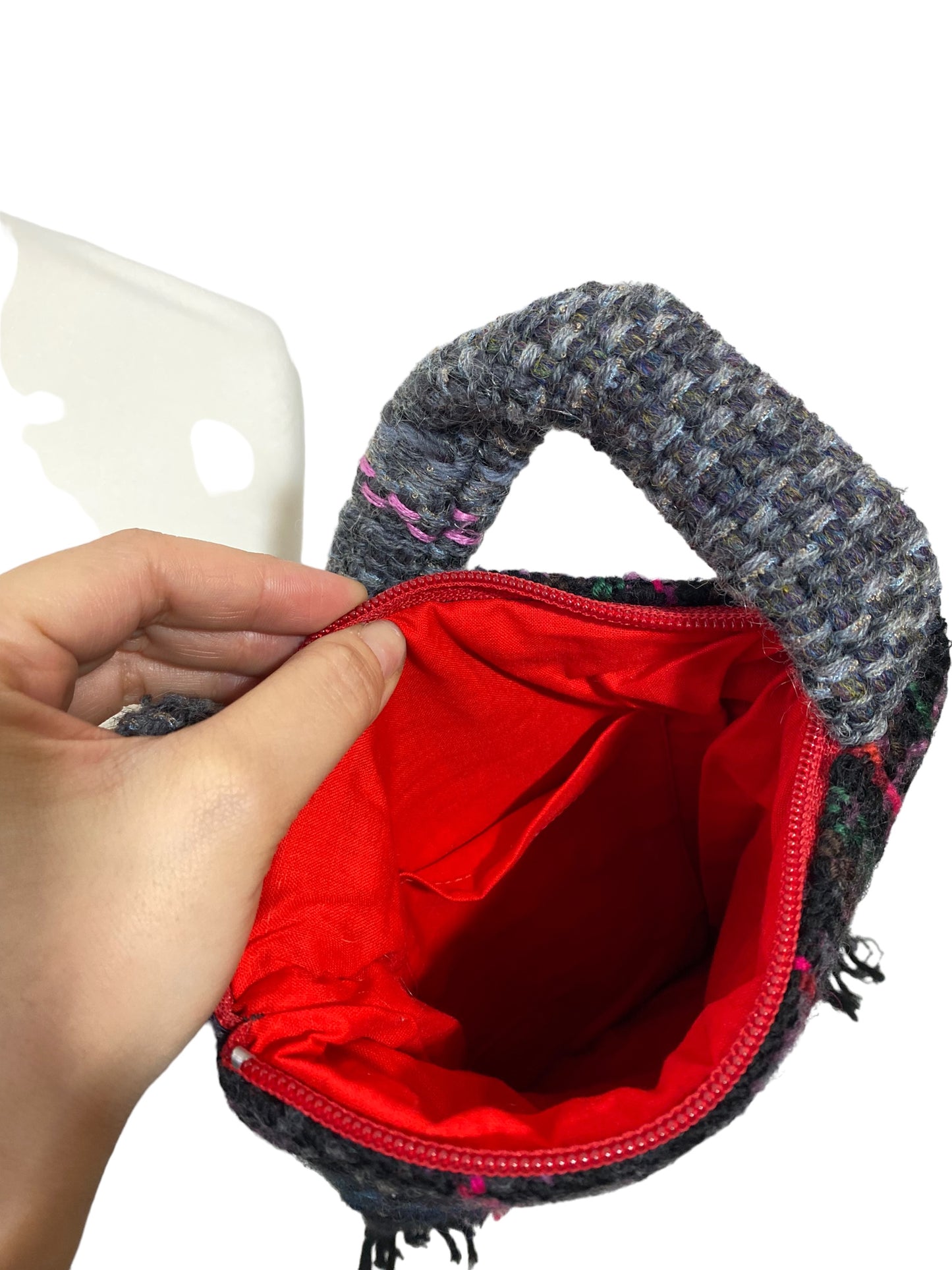 Small woollen handbags