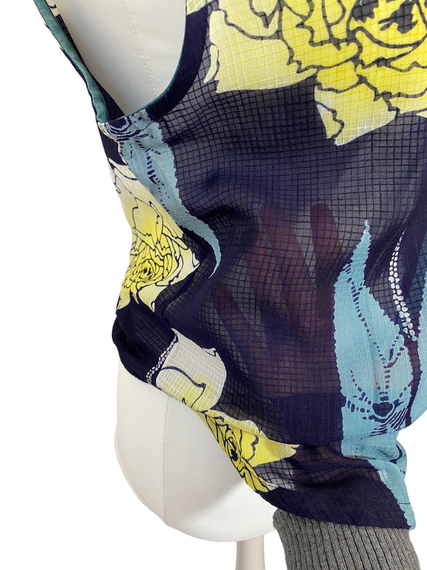 Summer silk yukata remake tank top
