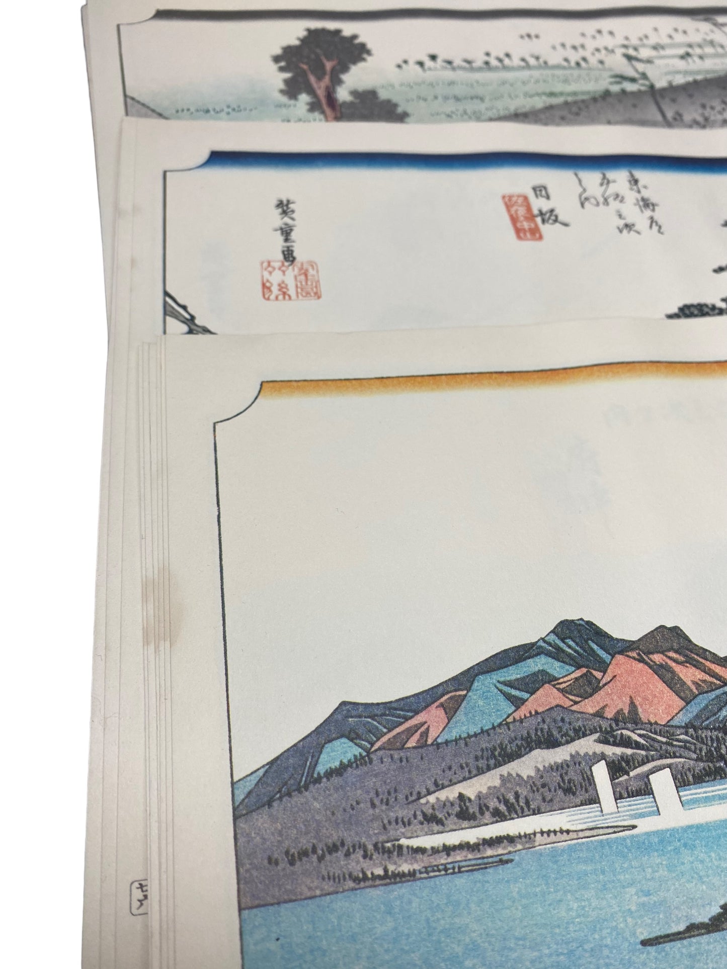 Fifty-three Stations of the Tokaido Ukiyoe map (TOKAIDO GOJÛ SANTSUGI) Colour reproduction set