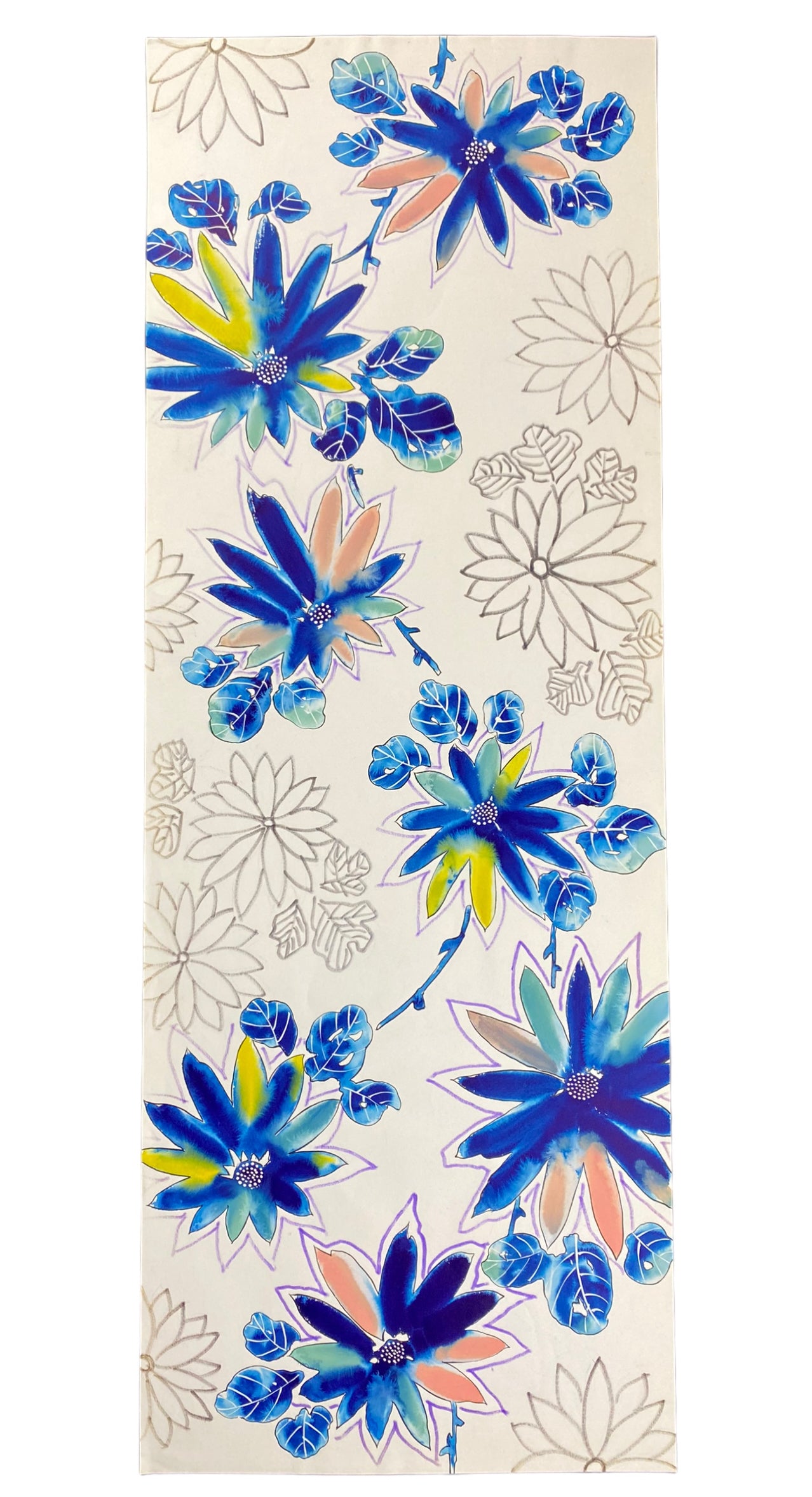 Vintage Yukata Design No. 16 – Hand-Painted Showa Era Stencil Art