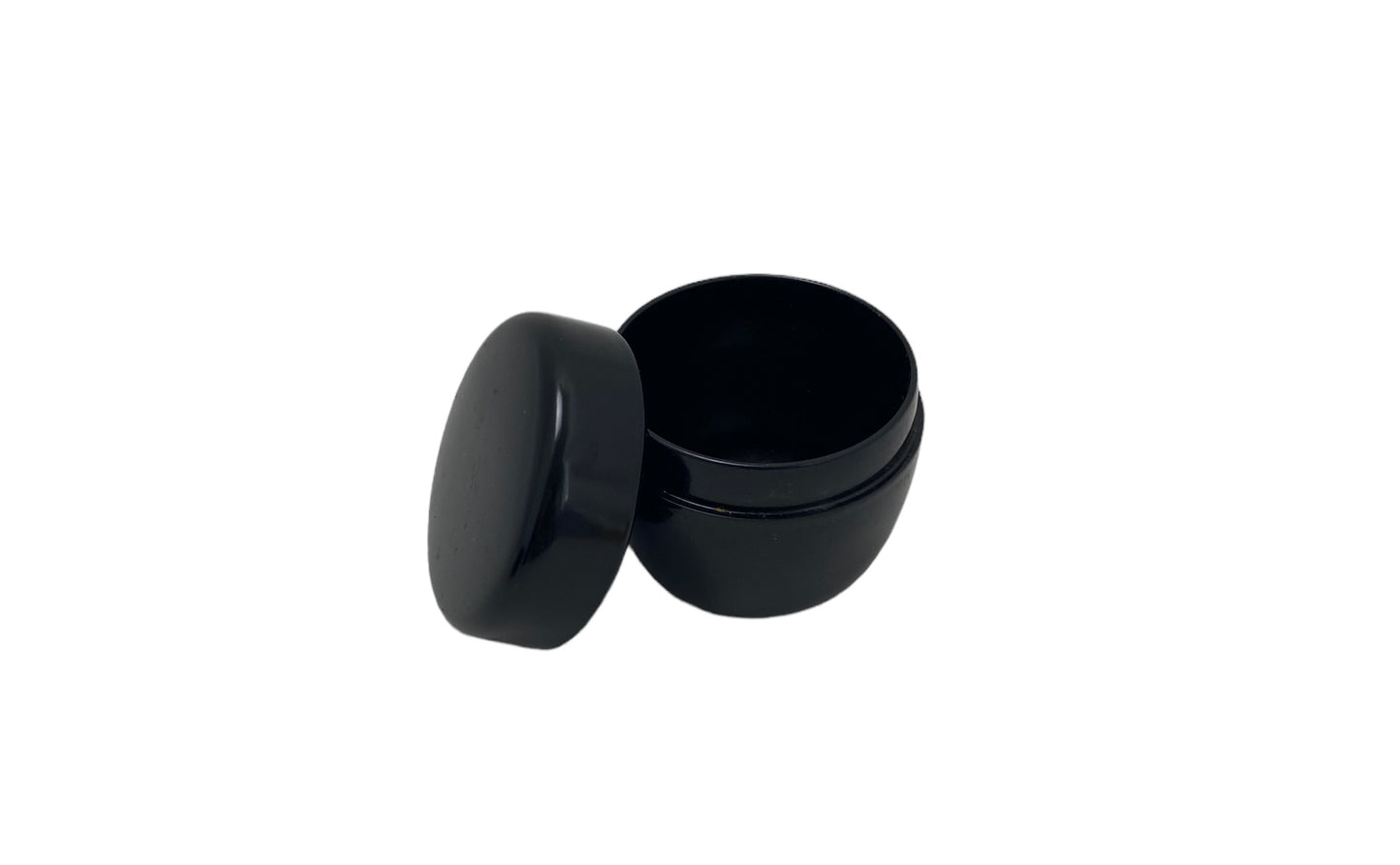 Set of 2 black NATSUME.(Container for serving powdered tea in tea ceremonies.)