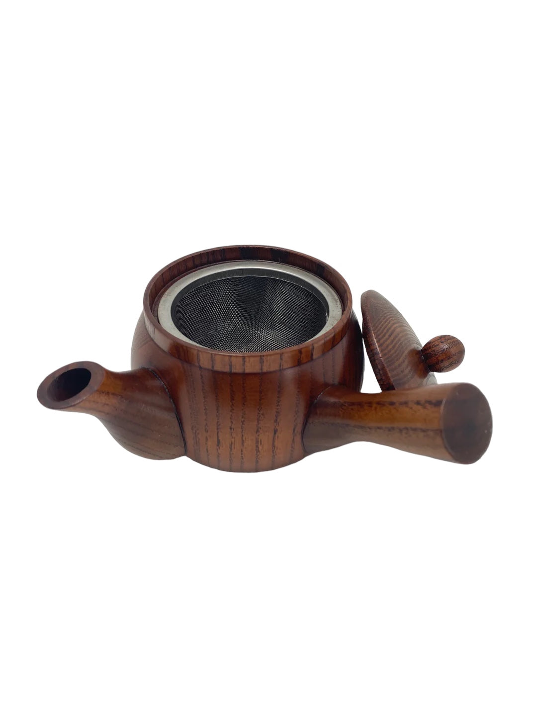 Unused lacquered wooden teapot