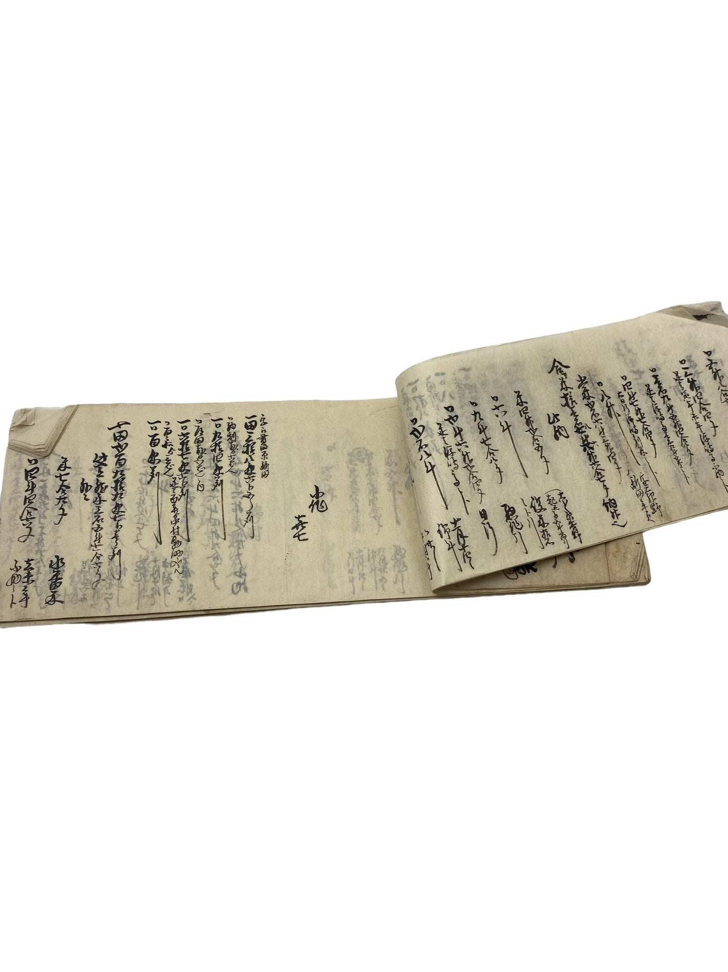 Handwritten merchant shop ledgers from the Edo period 1860