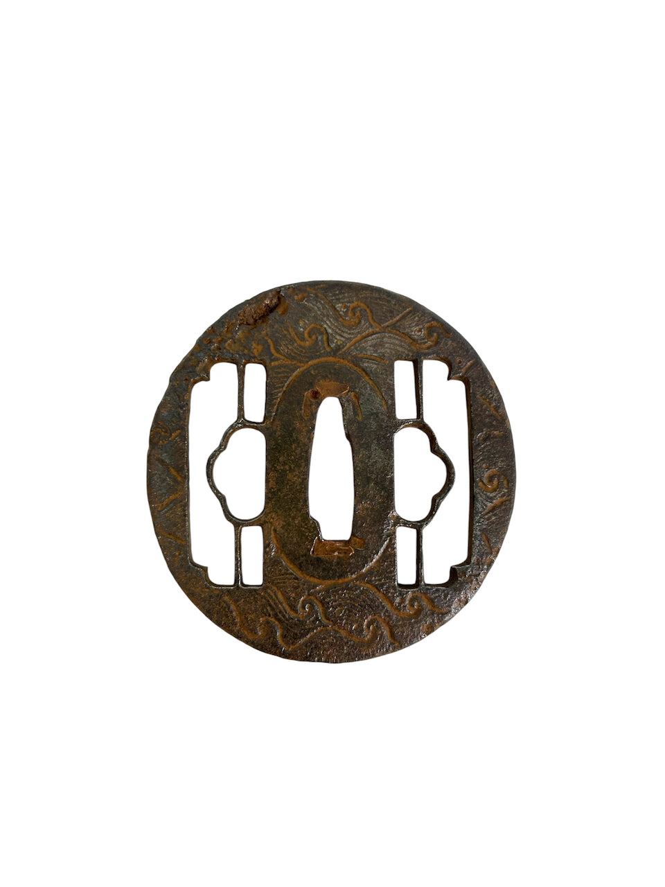 TSUBA (EDO) 3 / guard on Japanese sword/Special price due to lack of naming