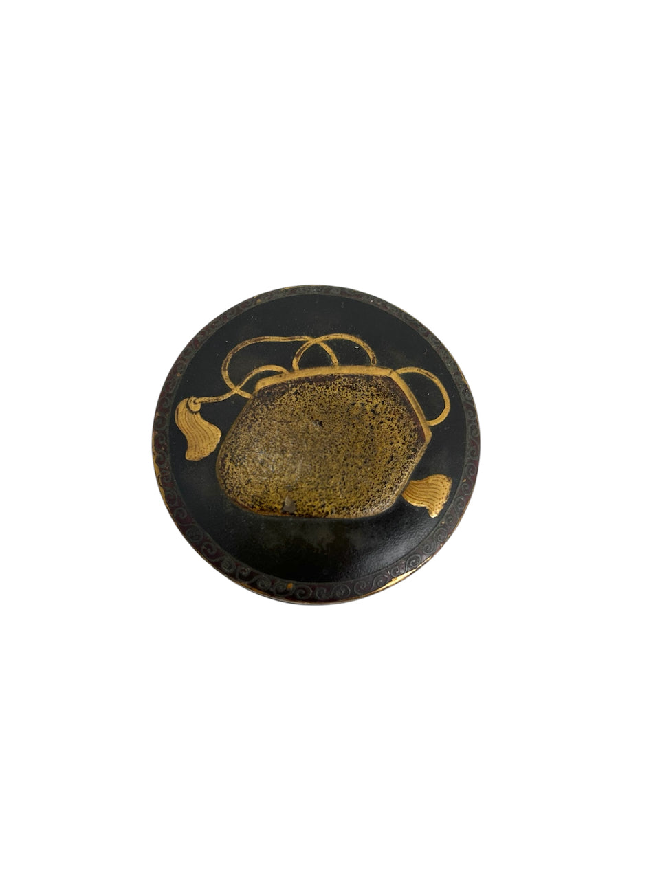 Edo Era Japanese Kōgō – Lacquered Wooden Incense Box for Collectors