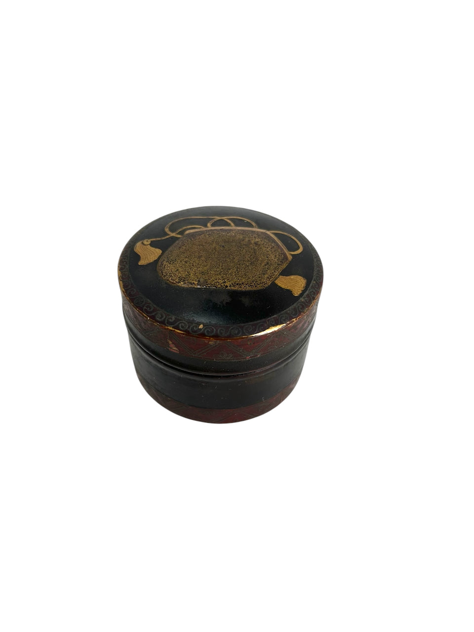 Edo Era Japanese Kōgō – Lacquered Wooden Incense Box for Collectors