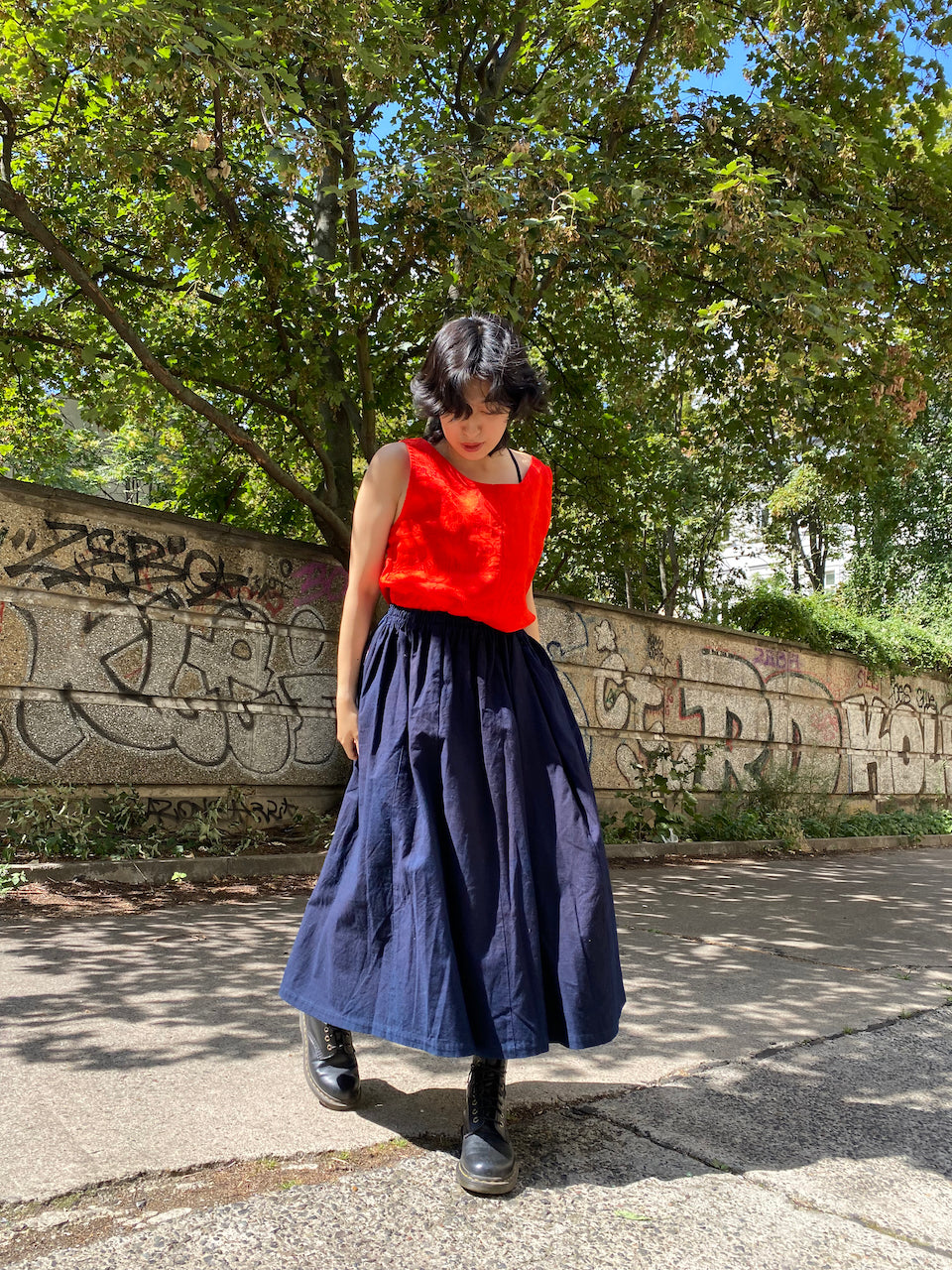 Indigo-Dyed Kendo HAKAMO Skirt – A Unique Blend of Tradition and Style