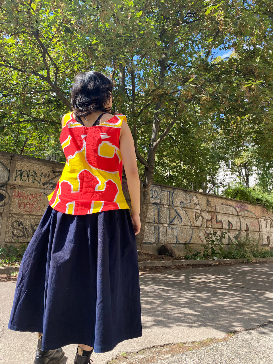 Indigo-Dyed Kendo HAKAMO Skirt – A Unique Blend of Tradition and Style
