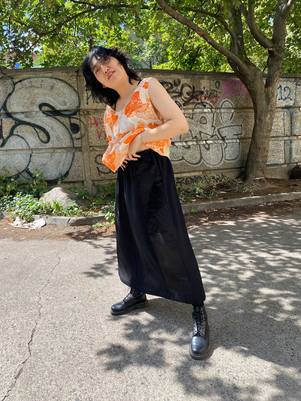 Exquisite Skirts Made from Authentic Kimono KUROMUJIMONTUKI Fabric – One-of-a-Kind Handcrafted Beauty