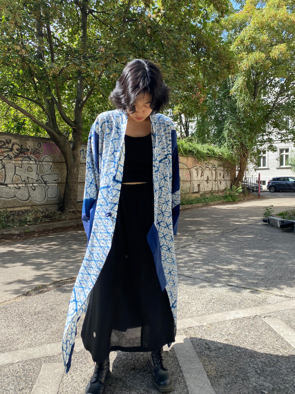 Handcrafted Indigo SHIBORI Summer Coat – A Unique Blend of Tradition and Style