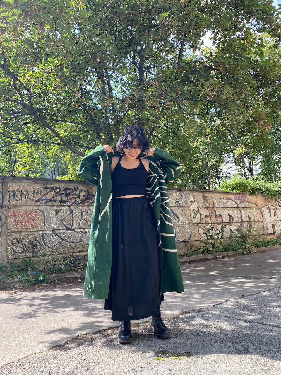 Exquisite Skirts Made from Authentic Kimono KUROMUJIMONTUKI Fabric – One-of-a-Kind Handcrafted Beauty