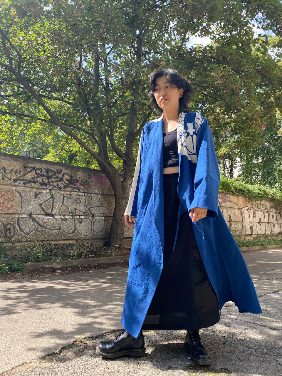 Exquisite Skirts Made from Authentic Kimono KUROMUJIMONTUKI Fabric – One-of-a-Kind Handcrafted Beauty
