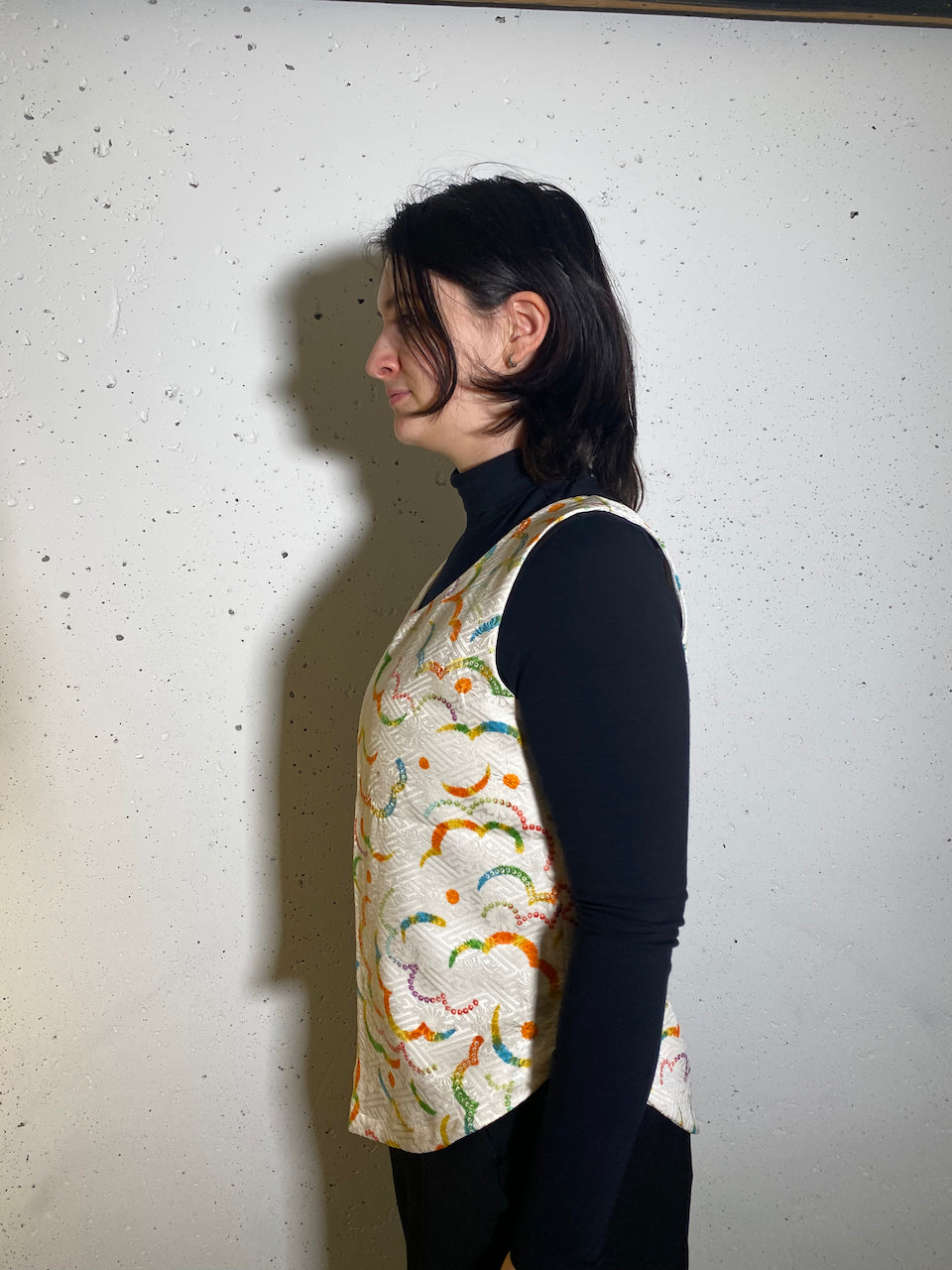 Elegant Tank Top – Soft Cotton Inside with Authentic Silk Kimono Exterior