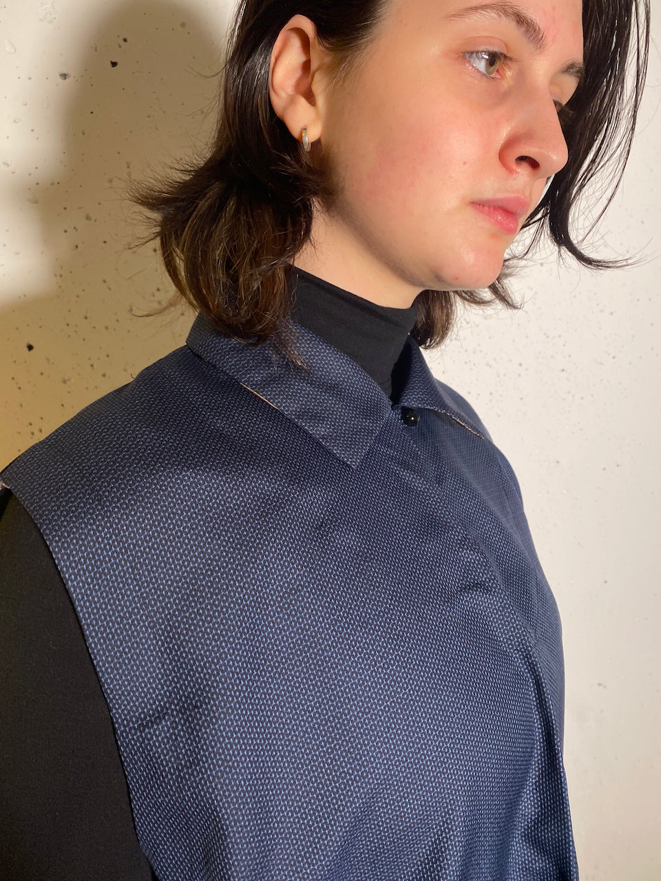 Timeless Elegance: Sleeveless Patchwork Dress Made from Vintage Kimono Silk