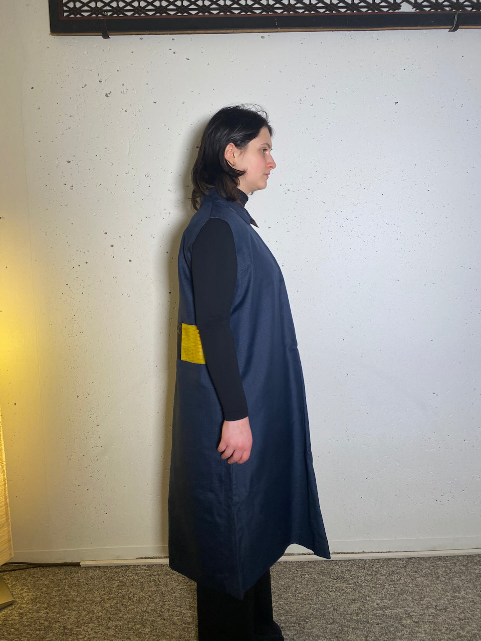 Timeless Elegance: Sleeveless Patchwork Dress Made from Vintage Kimono Silk