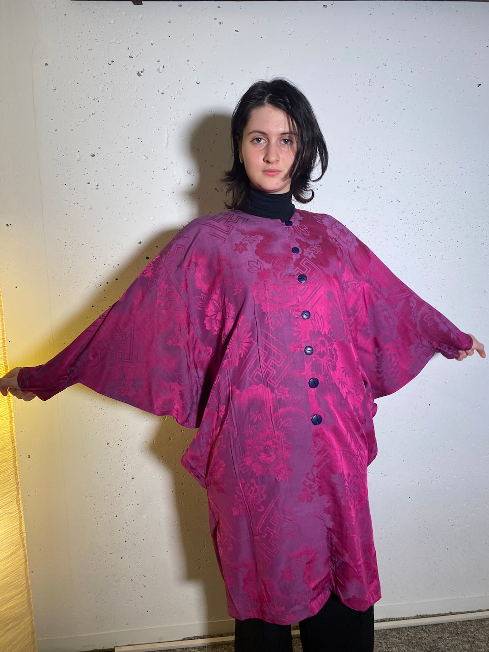 Timeless Elegance: Handcrafted Floral Silk Dress Jacket
