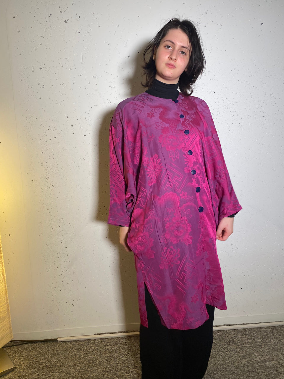 Timeless Elegance: Handcrafted Floral Silk Dress Jacket