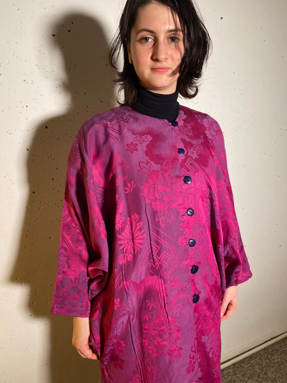 Timeless Elegance: Handcrafted Floral Silk Dress Jacket