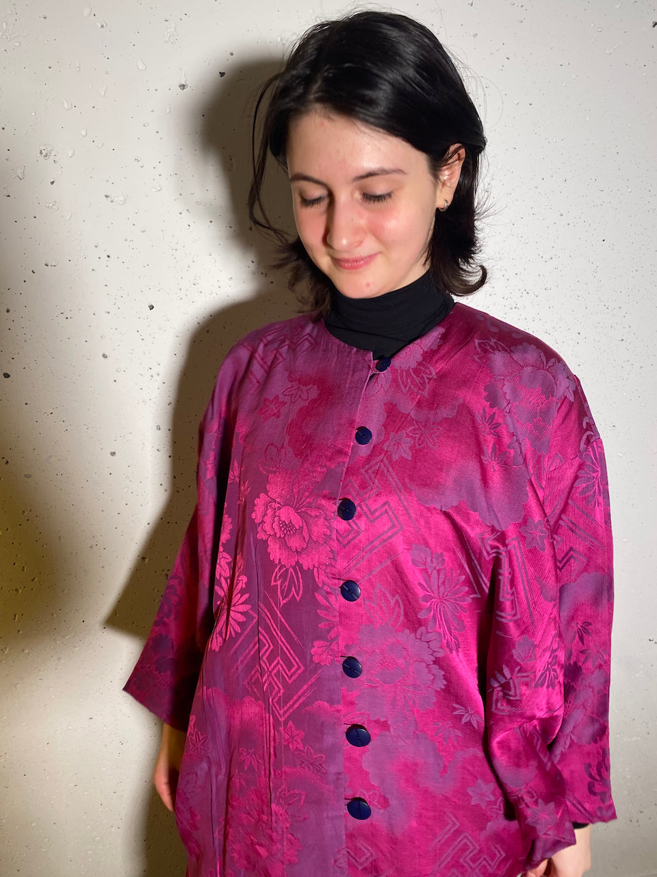 Flower-patterned dress jacket