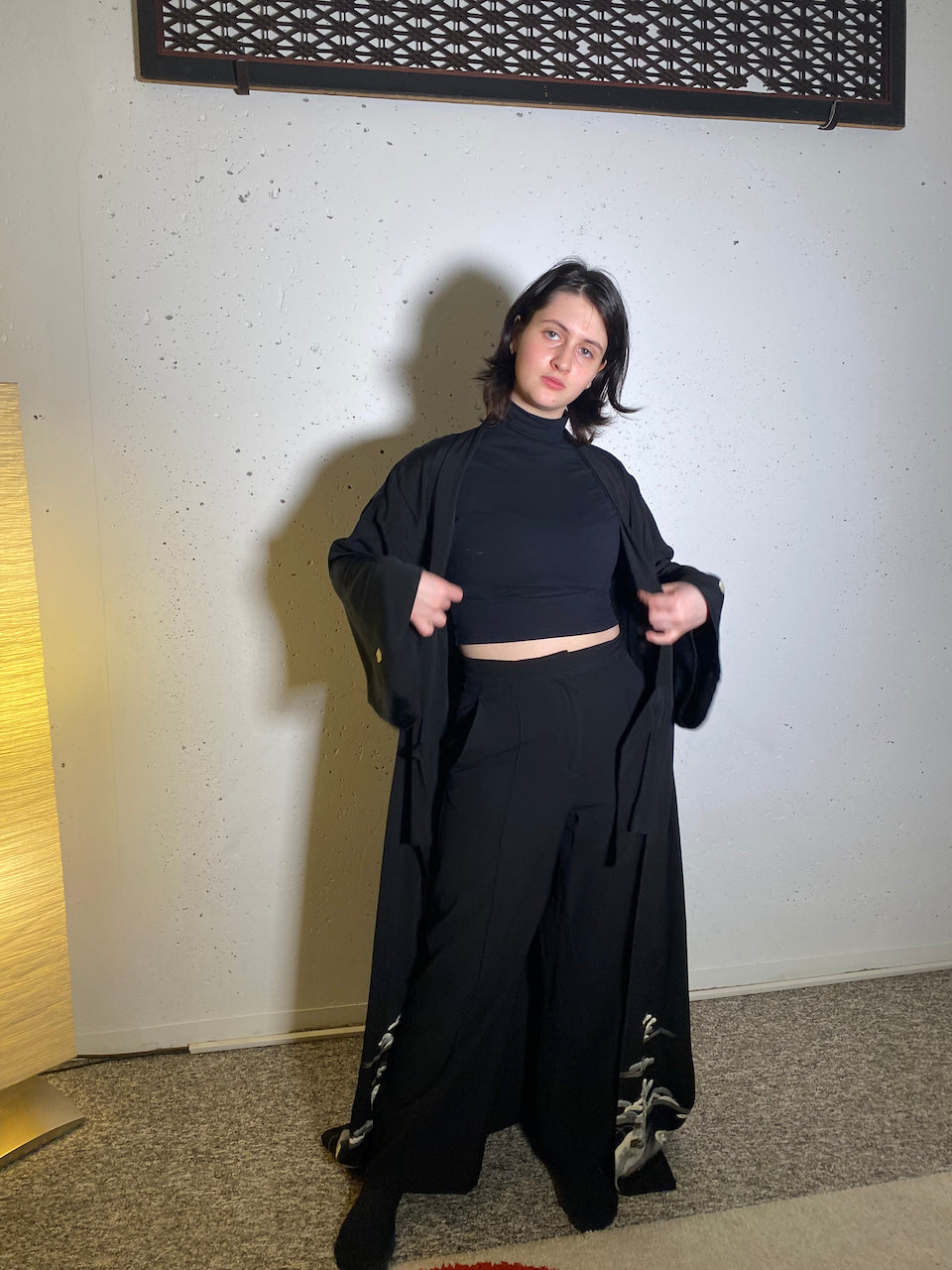 Grace in Every Stitch – Tomesode Coat with Fan and Pine Pattern