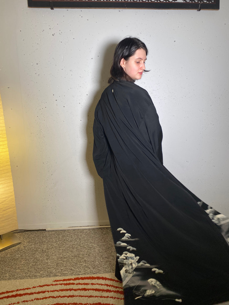 Grace in Every Stitch – Tomesode Coat with Fan and Pine Pattern