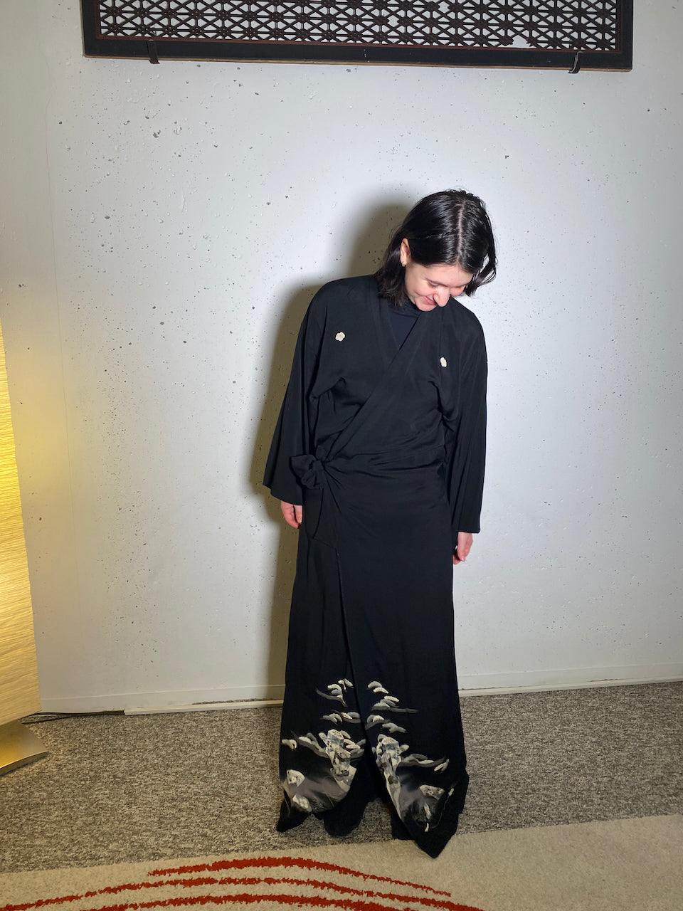 Grace in Every Stitch – Tomesode Coat with Fan and Pine Pattern