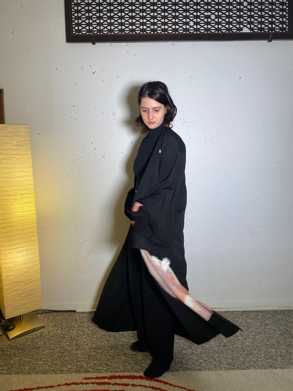 Crane Dreams – Handcrafted Tomesode Kimono Coat in Purple Silk