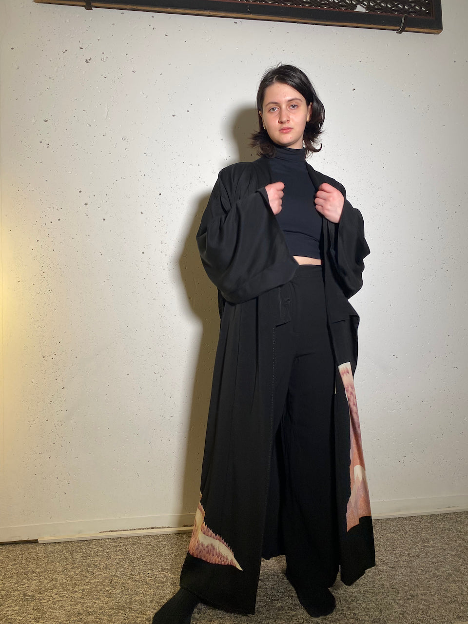 Crane Dreams – Handcrafted Tomesode Kimono Coat in Purple Silk