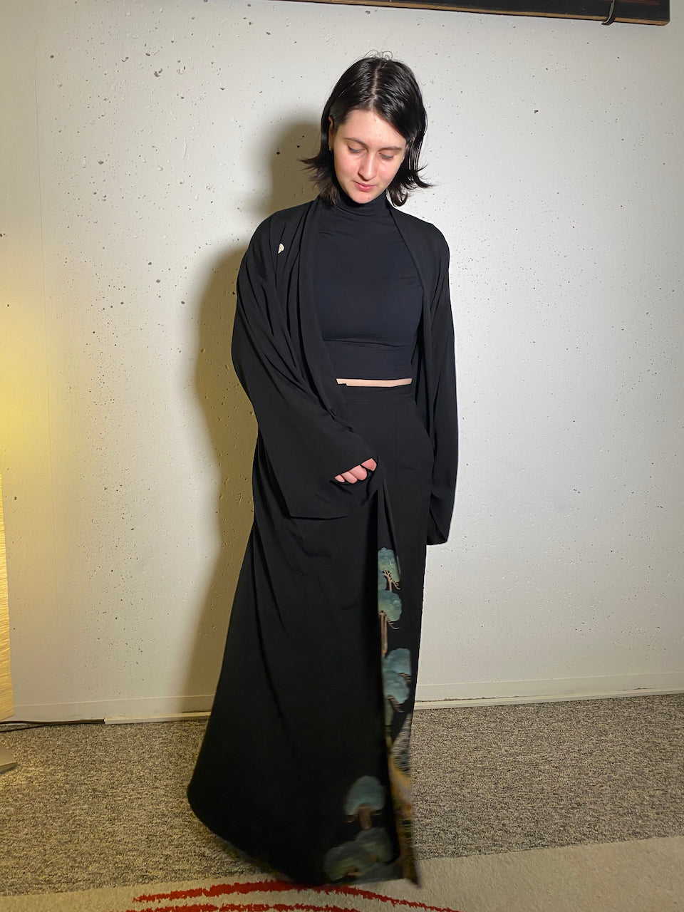 Kimono Tomesode coat / pine tree pattern