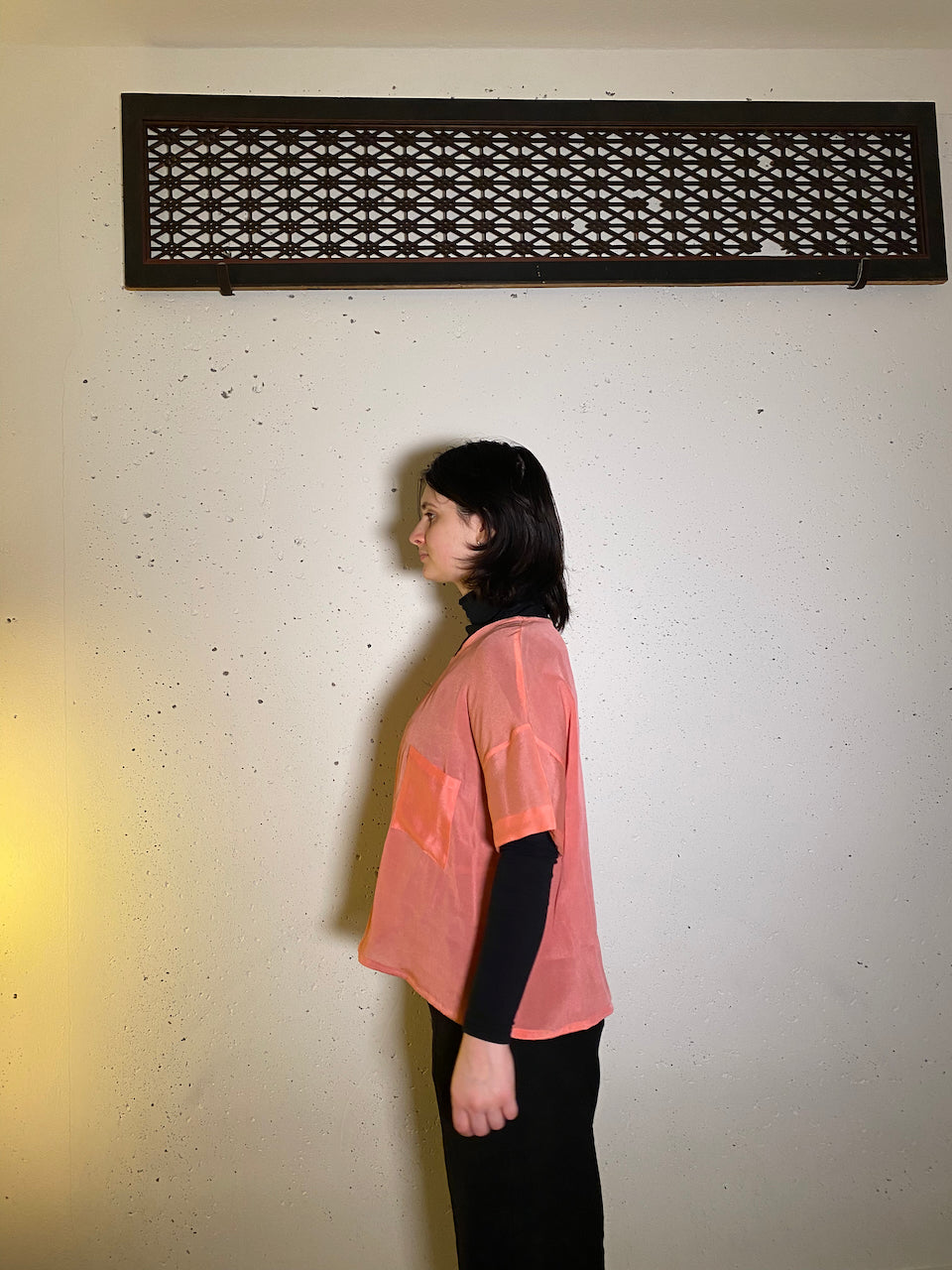 Sustainable Pink Shirt Crafted from Vintage Kimono Silk