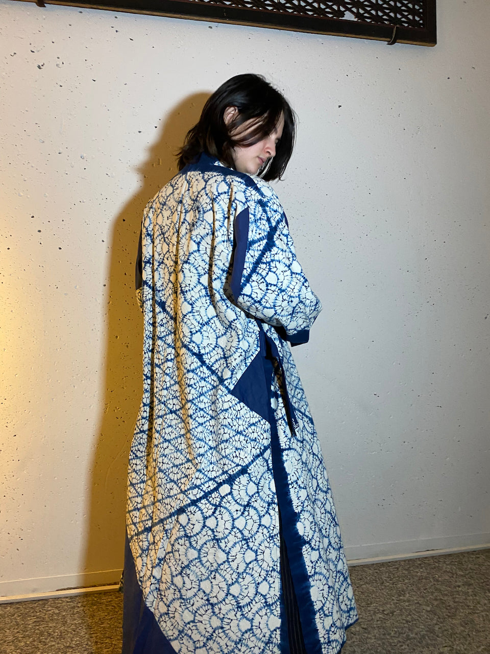 Handcrafted Indigo SHIBORI Summer Coat – A Unique Blend of Tradition and Style