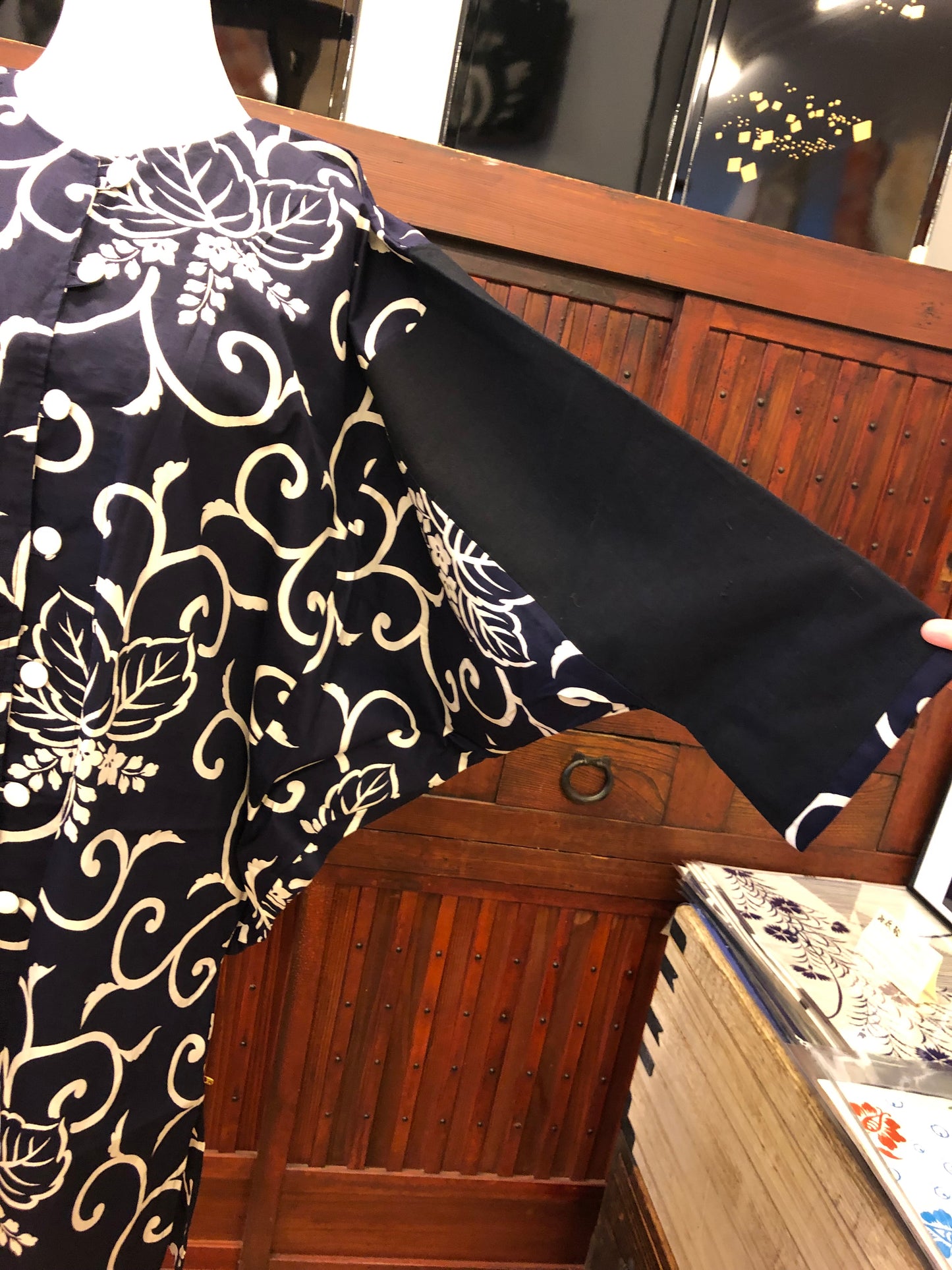 Enchanting Wisteria & Swirl Pattern Dress – A Unique Blend of Elegance and Tradition