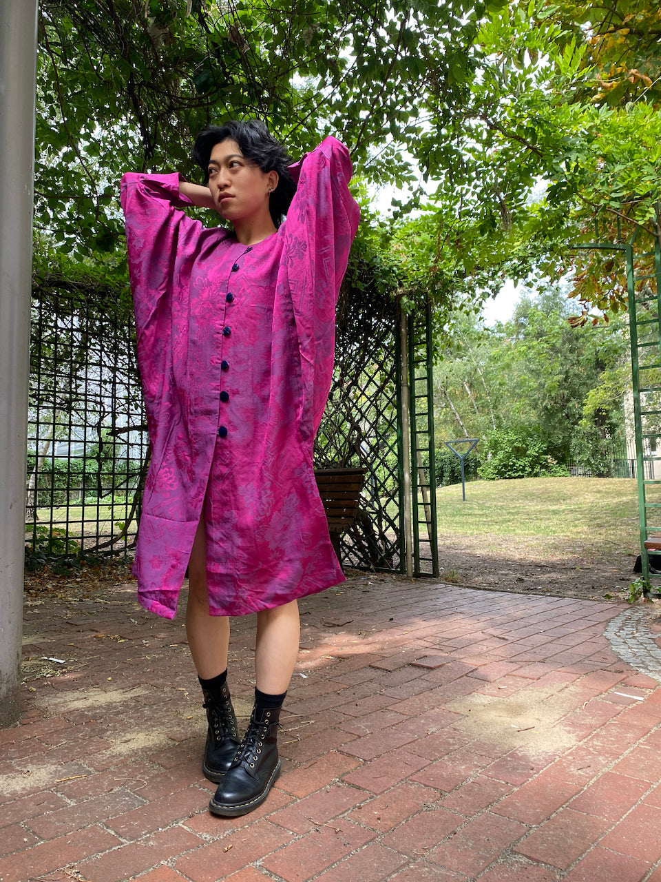 Timeless Elegance: Handcrafted Floral Silk Dress Jacket
