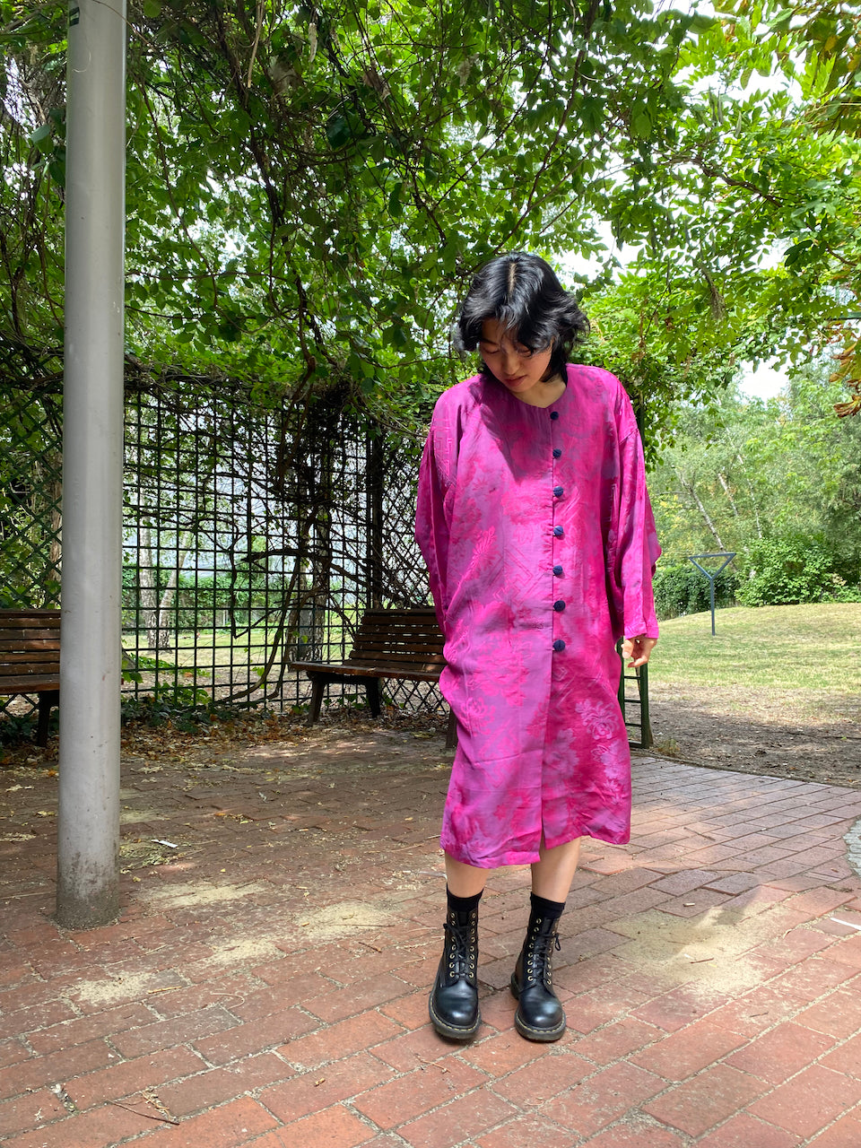 Timeless Elegance: Handcrafted Floral Silk Dress Jacket