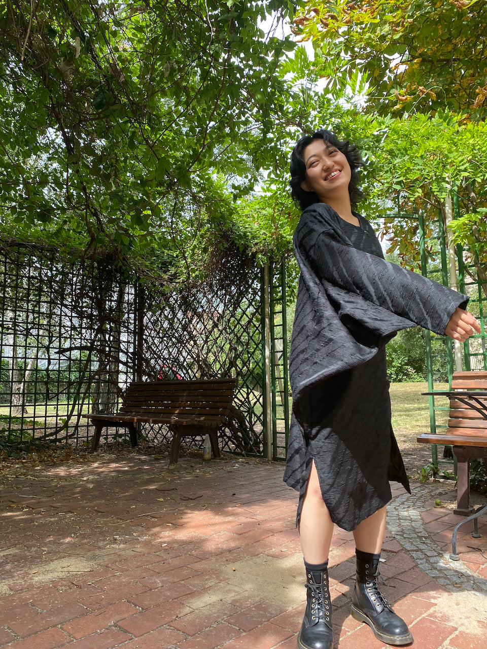 Timeless Elegance: Black Silk Kimono Dress Jacket439
