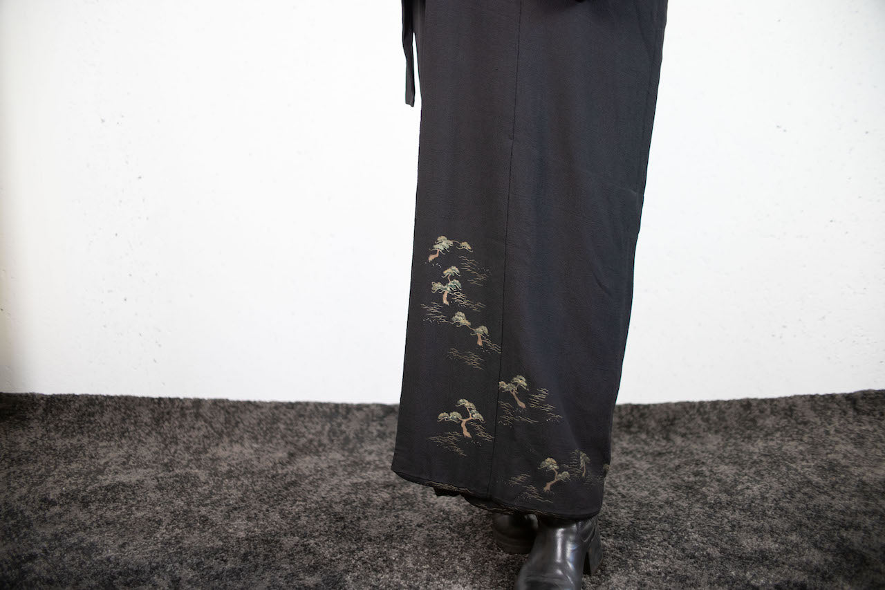 Kimono Tomesode coat / small pine pattern