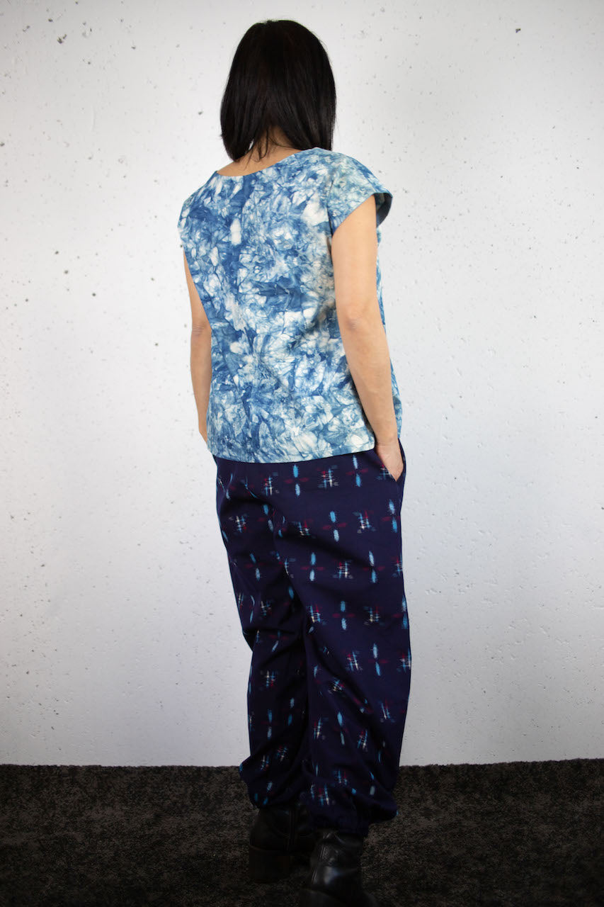 Mompé trousers made from muslin woven kimono.