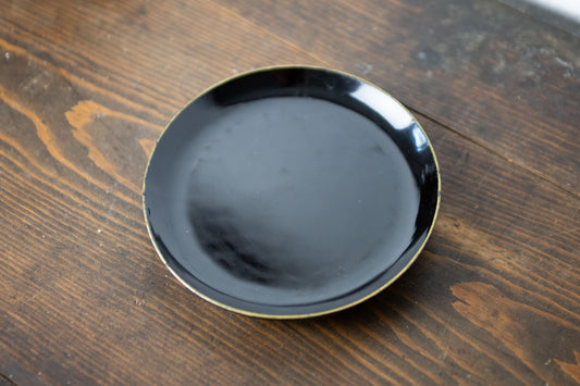 black lacquered plate
